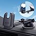 pop-tech Car Phone Mount for Pop Socket: Suction Cup Cell Phone Holders for Automobile Dashboard Windshield Window - Dash Mounted Cellphone Stand Black Fits Thick Socket Wallet Grip for iPhone Samsung