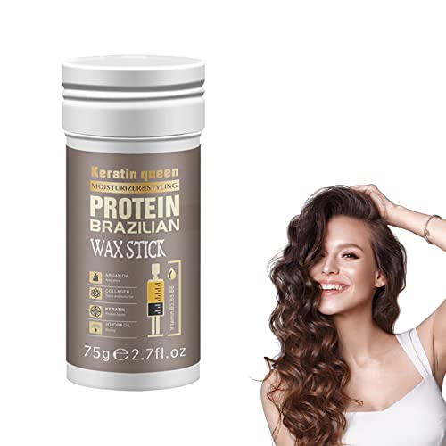 Bâton de Cire pour Cheveux, Wax Stick pour Cheveux, Bâton de Pommade Capillaire, Bâton de Cire Coiffante, Cire de Finition pour Cheveux, Stick de Cire Coiffante à Fixation Forte, pour Cheveux Rebelles