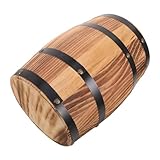 Angoily Vintage Weinfass Hocker aus Massivholz Runder Gartenhocker und Beistelltisch im Landhausstil für Terrasse Garten und Hausbar