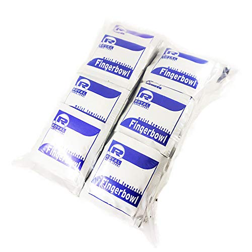 large wet naps - Royal Moist Towelettes, Wet Wipes/Naps, Alcohol-free, Individually Wrapped, Lemon-scented, [100 ct, 2 Sealed Packages of 50 ct, 4.75