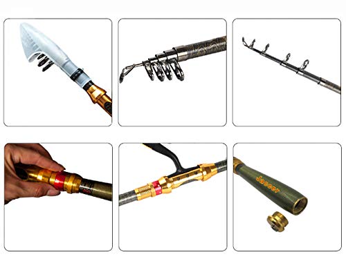 image for jaccer Fishing Rod Telescopic Fishing sea Rod Short Paragraph Carbon M