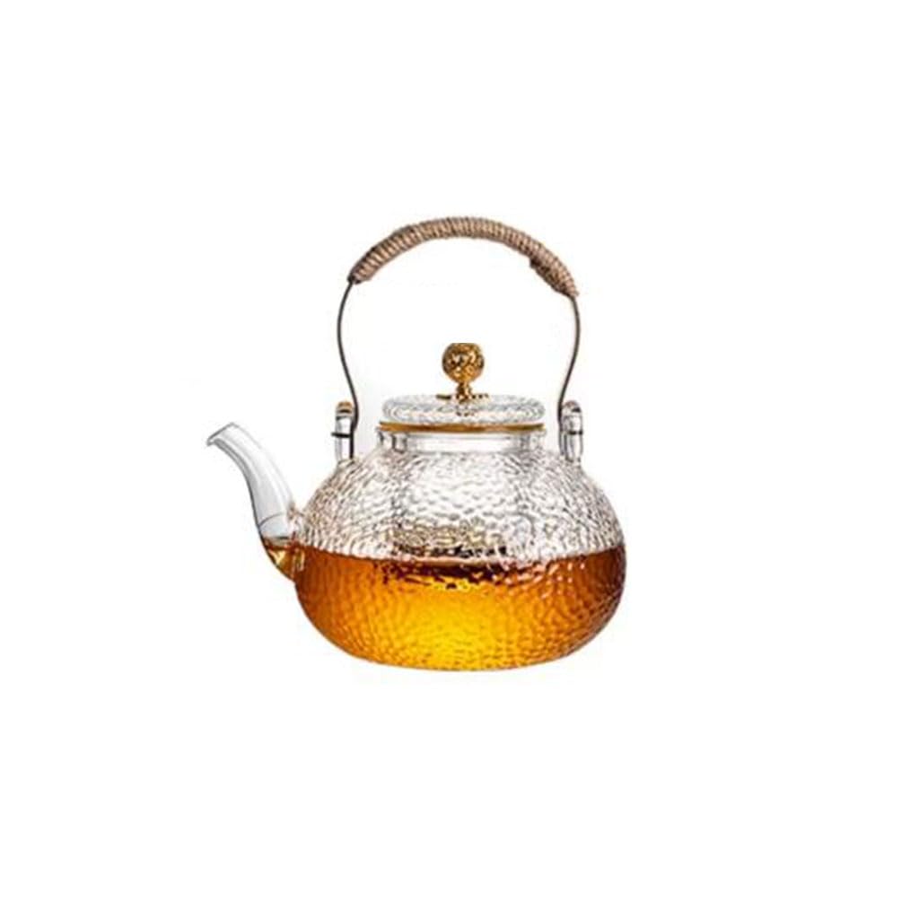 Exquisite Elektrische Keramik-Teekanne, Transparenter Glas-Teebereiter Mit Sieb, Großes Fassungsvermögen, Praktischer Teekessel,Without Cup-700ml
