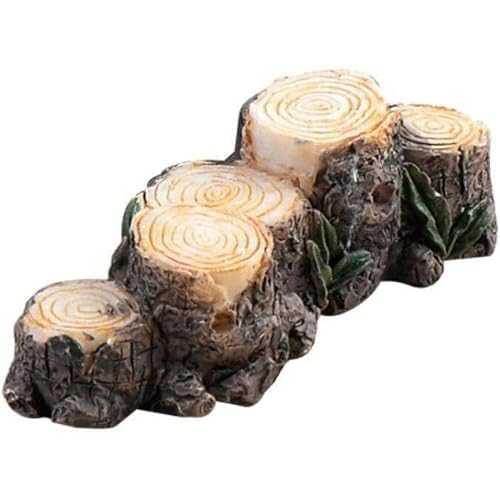 Jizlan Miniature Resin Stump Micro Landscape Fairy Garden Ornament Mini Doll House Outdoor Landscape Decor Outdoor Statues Garden Sculptures Outdoor Décor Miniature Landscape