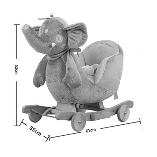 Schaukelpferd QIQIDEDIAN Shake Baby Schaukel Wiegen Massivholz Baby Baby Spielzeug mit Musik Liuyi Geschenk (Color… – Bild 6