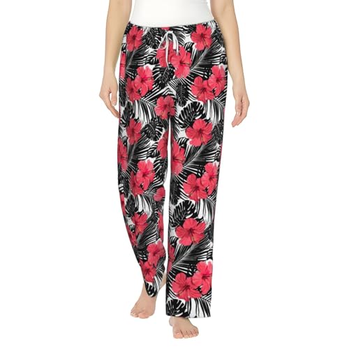 Pantalon de pyjama en flanelle avec poche pour femme, vêtement de nuit doux
