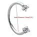 Jovivi 3pcs 16g CZ Stainless Steel Horseshoe Hoop Multi-functional Captive Ring for Nose Daith Lip Eyebrow Nipple Ear Cartilage Helix Septum