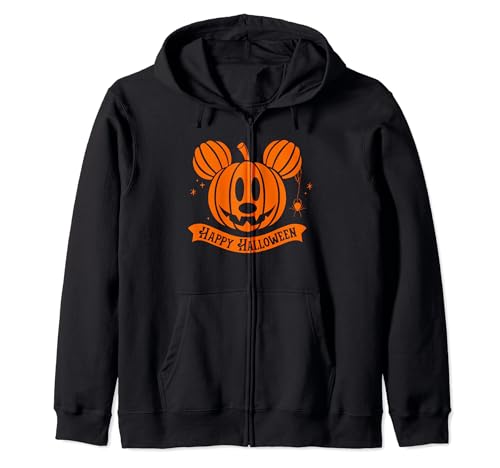 Sweat Mickey Citrouille Halloween sweat à capuche zippé Disney pour adulte