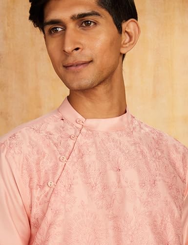 Image of Amazon Brand - Symbol Men Festive Long Kurta & Pyjama Set (2pcs)