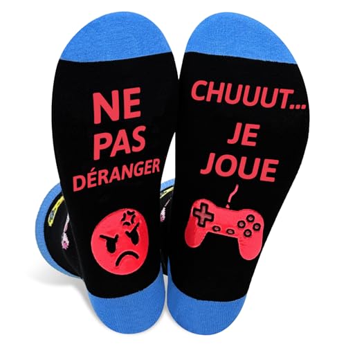 Chaussettes Unisexe Rigolotes Humour 39-46 Coton Fantaisie Drôles Cadeau Nouveauté Des Pour Noël et La Saint Anniversaire