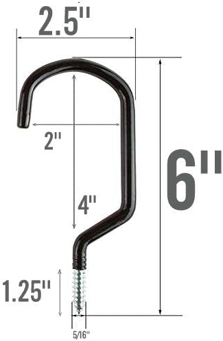 ALAZCO 8pc Heavy Duty Bike Hook & Utility Storage - Space Maximizer Instant Organizer Garage Basement Tool Shop Wall and Ceiling Mount Bicycle Hang Garden Hose Cords & More up to 60 lbs
