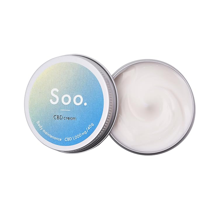 Amazon | Soo. CBD ボディケアクリーム 40g CBD 1,000mg 配合 スポーツ