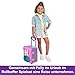 Polly Pocket Pollyville Urlaub im Rollkoffer - 4 Puppen, 1 Fahrzeug, 25+ Zubehörteile, Strand, Promenade, dreistöckiges Hotel mit Helikopter, für Kinder ab 4 Jahren, HKV43