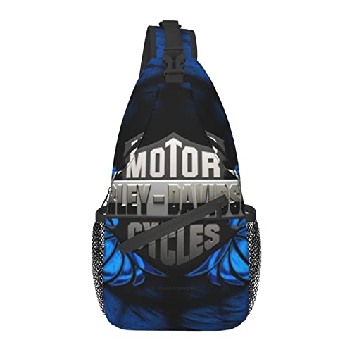 RFSHOP Harley Davidson Lässige Umhängetasche, Outdoor-Schultertasche, Brusttasche, für Wandern, Radfahren, Reisen, für Herren, Damen, Mädchen, Bild
