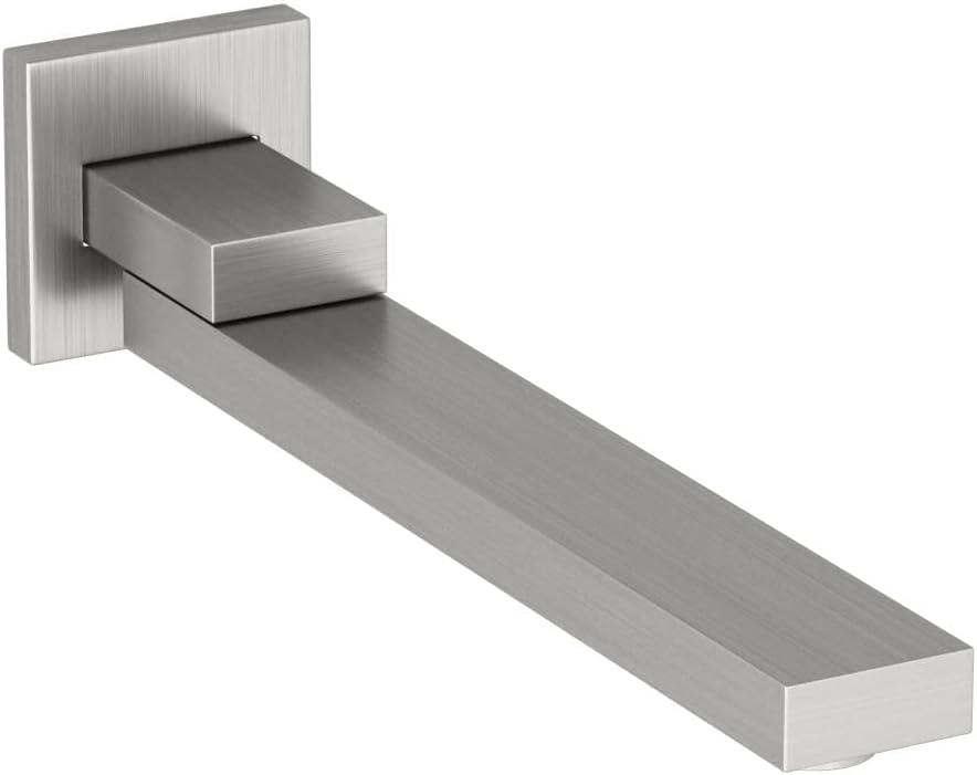 Bathroom Brushed Nickel Brass Folding Spout Tub Wall Mounted Bathtub Faucet Shower System Set