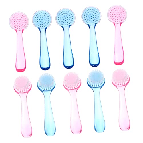 DRESSOOS 10個 洗顔ブラシ ネイルクリーナーツール ネイルダスターブラシ 柔らかい毛のクリーニングブラシ ペン 小さな釘ドリル 電気ネイルドリル つま先スクラバー トリマー プラスチック