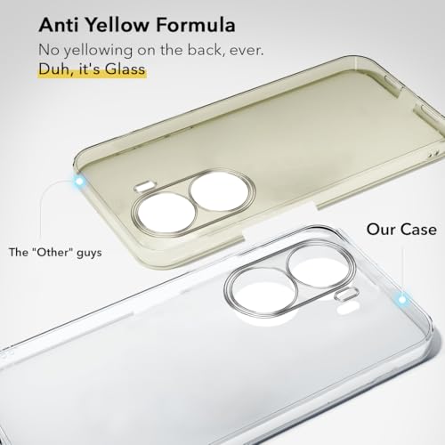 Image of Jkobi Lifetime Anti-Yellow Clear Back Cover Case for Oppo Reno11 5G (Sleek Hard Crystal | Shockproof and Camera Protection)