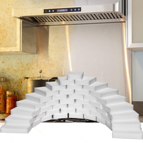 Image of 100 Pack Magic Sponge Eraser,Multi-Functional Household Cleaning Kitchen Dish Sponge for Furniture,Extra Thick and Long Lasting Melamine Cleaning Sponges for Bathroom,Bathtub, Wall Cleaner (100)