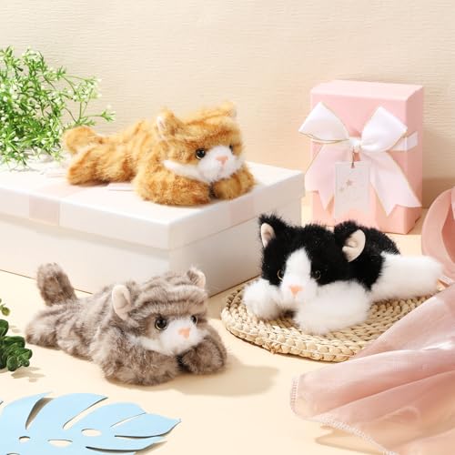 Image of 3 Pcs 9 Inch Cat Stuffed Animal Plush Gift Baby Shower Party Favors Cute Kitten Plush Toys Small Cat Stuffed Animal Soft Sleeping Supplies for Boys Girls Toddlers Birthday(Sweet Style)
