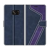 MOBESV Funda para Samsung Galaxy S7 Edge, Funda Libro Samsung S7 Edge, Funda Móvil Samsung Galaxy S7 Edge Magnético Carcasa para Samsung Galaxy S7 Edge Funda con Tapa, Azul Oscuro/Violeta