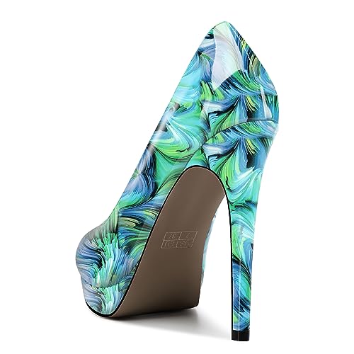 Image of Castamere Womens High Heels Platform Pumps Slip-on Stilettos 12CM Heel Office Dress Shoes