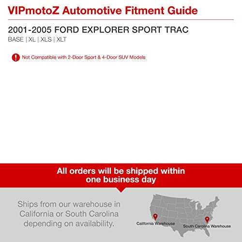 Vipmotoz Smoke Red Lens Oe-Style Tail Light Lamp Assembly For 2001-2005 Ford Explorer Sport Trac, Driver & Passenger Side #TOP4