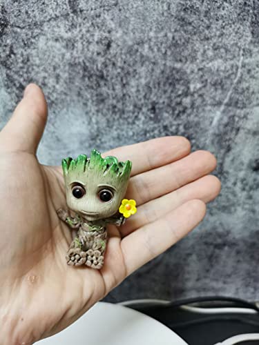 Mini Groot Figurine Miniature Model Home Accessories Decompression Artefact Kids 2Pcs Bundle Set #TOP5