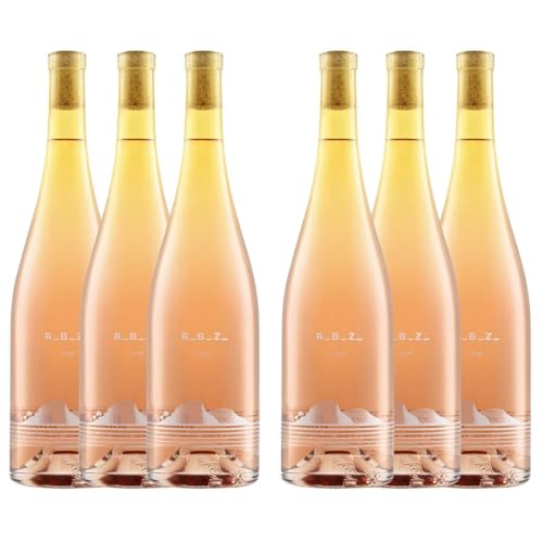Robiza Wine Sun Vino Rosado - Sauvignon Blanc Rosé & Tempranillo grapes - Vinos Burbuja Fina - Pack de 6 Botellas 0,75cl - Vinos Buenos para Regalar - Para Bodas, Comuniones & Fiestas