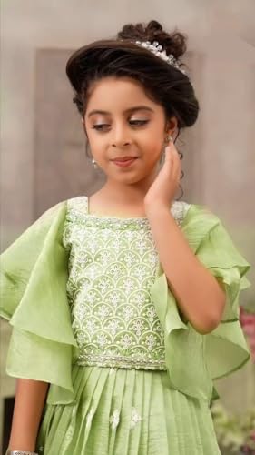 Lehenga Choli for girls, Silk Lehenga Choli with Sequin Work, Embroidery, Dupatta,2