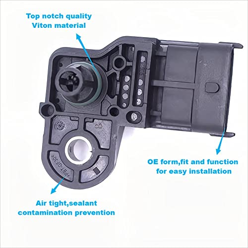 Senruijia Map Sensor 0261230217 Manifold Absolute Pressure Sensor Compatible With Chevy,Daewoo,Ford,Honda,Opel,Gmc,Mercedes-Benz,Peugeo,Maruti,Great Wall Replaces 94705196 #TOP1