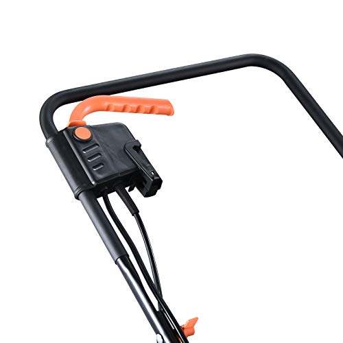 Hattomen Lawn Dethatcher & Scarifier, 12 Inch Working Width, 11 Amp Electric Lawn Dethatcher with a Replacement Raking, 4 Central Adjustable Heights, Tool-Free Assembly, 8 Gallon Grass Collection Bag