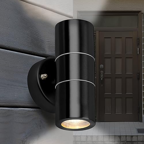 Body-Plus Up Down Outdoor Wall Lights, GU10 Fittings Up Down Lights Stainless Steel Outdoor Wall Lights Mains Powered - Image 3