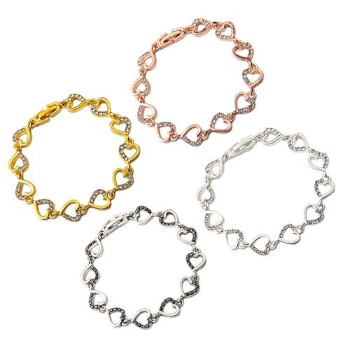 Bracelet Coeur pour femmes avec cristaux élégants et bijoux de poignet fashion