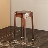Diseño moderno y elegante: este taburete de bar acrílico transparente cuenta con una estética contemporánea que complementa la decoración de cualquier habitación. Su superficie lisa y transparente permite una limpieza rápida y fácil para mantener su aspecto fresco.