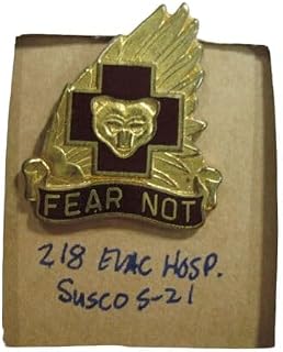 Pin Army Crest Di Dui Cb Clutchback 218Th Evac Hospital Evacuation Susco S-1
