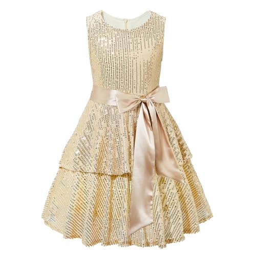 Century Star Birthday Dress for Girls Party Dress Girls Sequin Dress Sparkly Formal Prom Party Fancy Kids Graduation Dresses