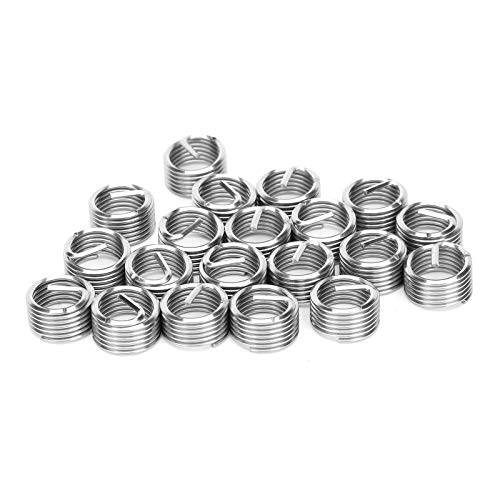 Fafeicy 20Pcs Thread Repair Insert M12x1.5 Stainless Steel Wire Thread Sleeve for Damaged Threads Restoration in Automotive and Machinery (1D)
