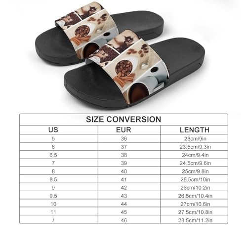 Collage of Coffee and Products Beans Non Slip Slides Sandals for Women Men Quick Drying Shower Shoes for Bathroom Pool Beach2
