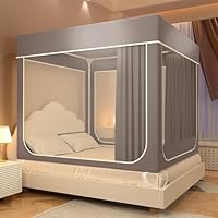 Amazon.co.jp: ベッドテント ドリームテント、無地 遮光 暗号化