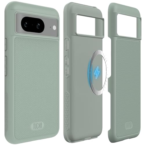 Image of TUDIA MergeGrip Magsafe Compatible for Google Pixel 8 Case - Green Lily