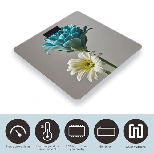 Báscula digital de baño con plataforma ancha y alta precisión miniatura 3