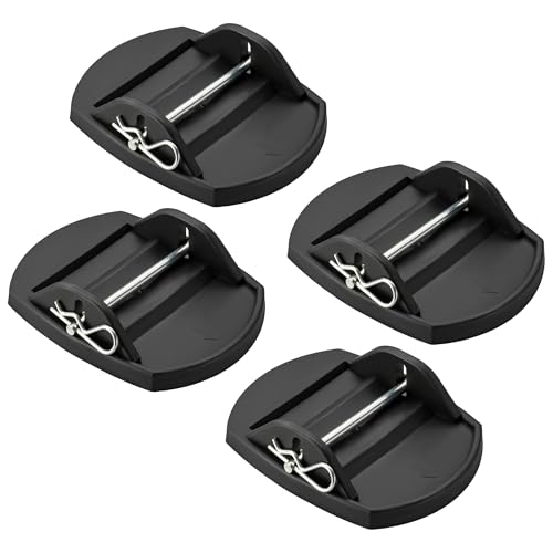 4x Stützplatten für Wohnwagen & Wohnmobil mit Metallstiften – Unterlegplatten für Caravan Stützen – Stützplatten Set 18x14 cm – Anti Einsinken Untergrund Stabilisator Camping Zubehör