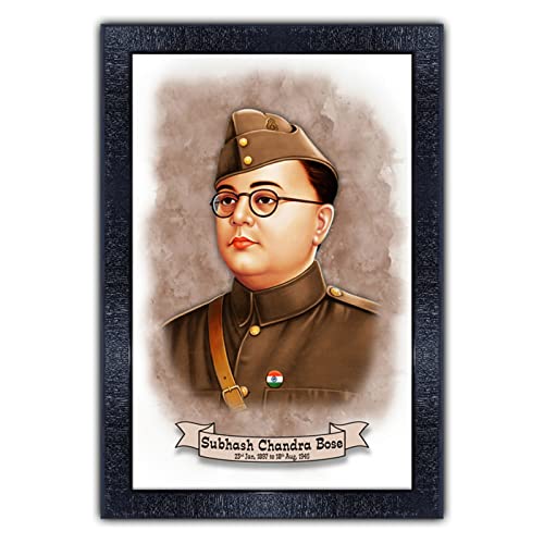 pnf Poster n Frames Shubhas Chandra Bose Photo Frame|Study, Living Room Wall|Acrylic Sheet|Motivational|Home Decor|Best Gifting Option(p-143,10 * 14inch,Multicolour)