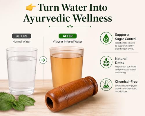 Image of XOMARK Vijaysar Wooden Glass Tumbler 100ml | Natural Ayurvedic Drinking Cup for Diabetes Wellness | Handcrafted Water Glass | Eco-Friendly Traditional Wood Cup for Daily Use