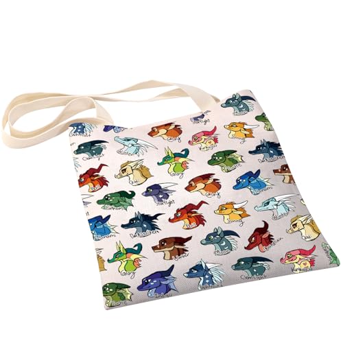 PXTIDY Dragon Tote Bag Novel Dragon Lover Gifts Fantasy Dragon Theme Party Favors Bag Book Lover Gifts3