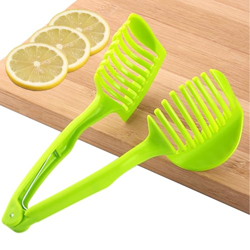 Lot de 2 Trancheuses Manuelles avec Guides – Coupe Tomates et Fruits en Tranches, Ustensile de Cuisine