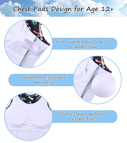 Image of Belovecol Girls Swimsuits Two Piece Tankini Bathing Suits Boyshort Summer Beach Swimwear 4-16Y Removable Bra Pads Above 12Y