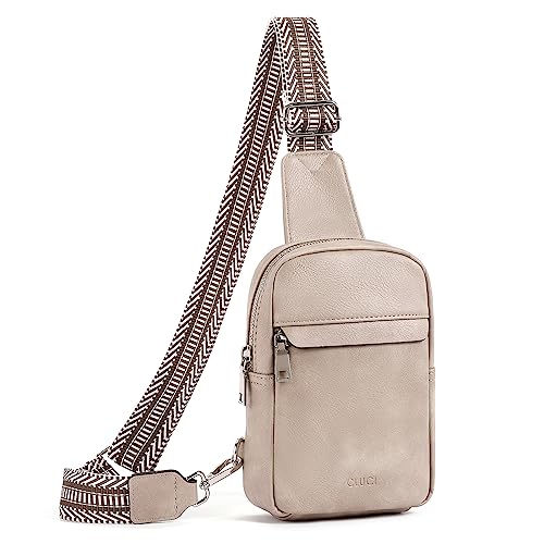CLUCI Small Sling Bag for Women Vegan Leather Crossbody Chest Bags Trendy, Women's Fanny Pack