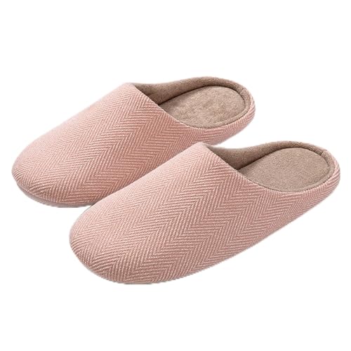 Pantoufles intérieur pour femmes en coton lavable et chaussons de maison légers