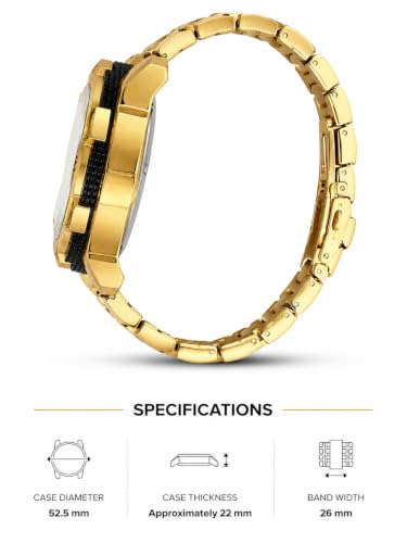 Generic Men's Luxury Oversized Gold Chronograph Watch, Black - Image 5