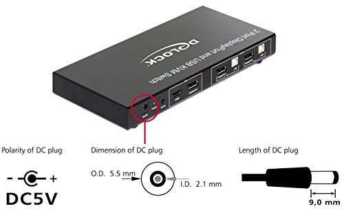 Delock Dual DisplayPort KVM Switch 4K 30Hz met USB en audio voor PC en Mac - Image 5